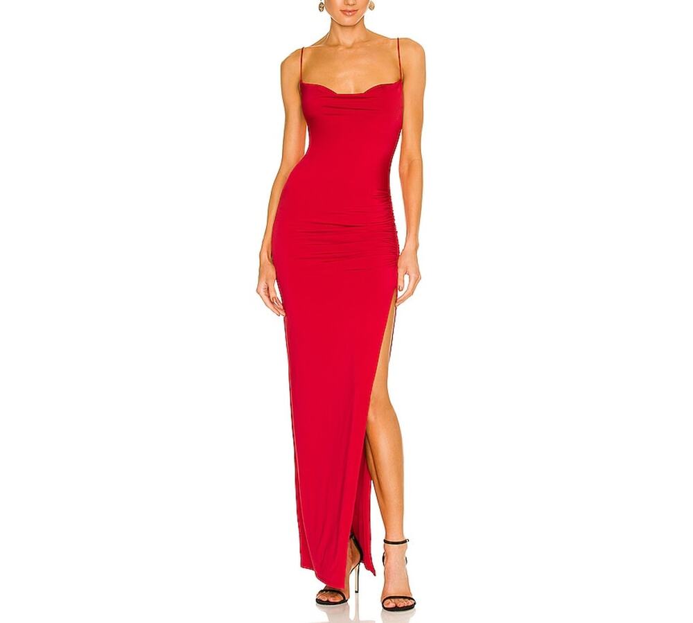 Lovers And Friends Ruched Red Odessa Gown Size S